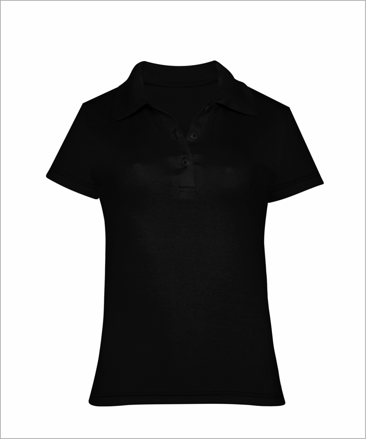 Camisa gola best sale polo feminina preta